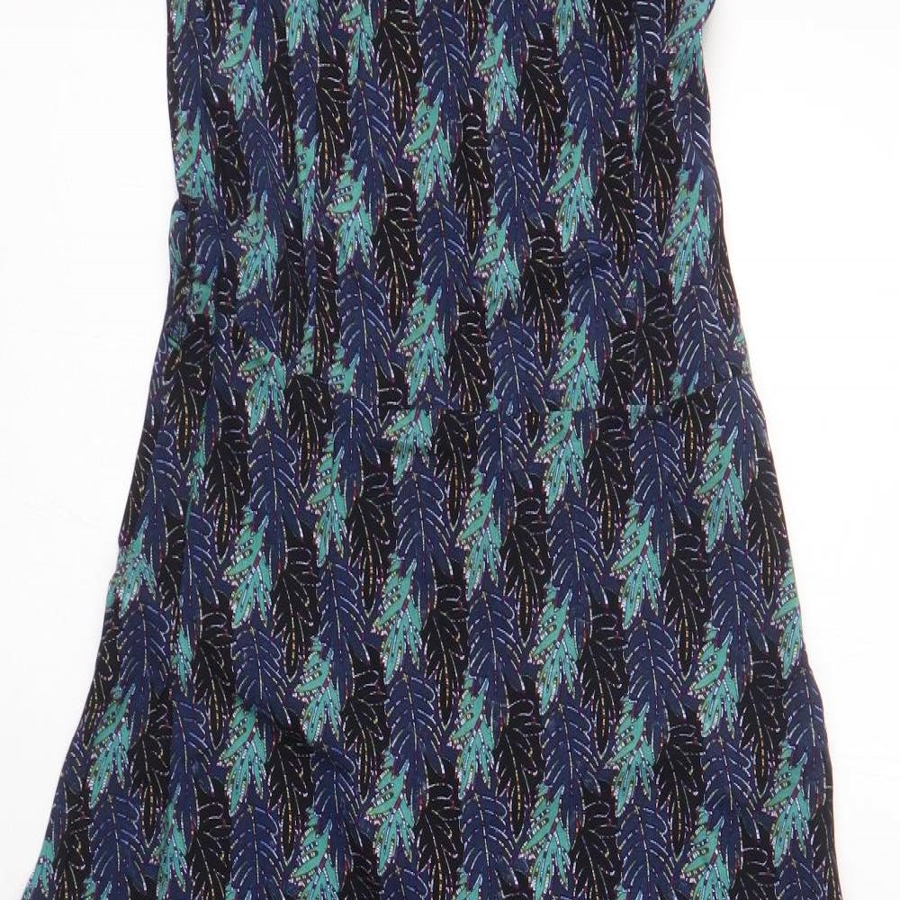 Izabel London  Womens Blue Geometric  Maxi  Size 10