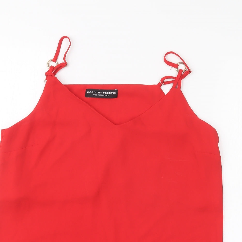Dorothy Perkins Womens Red   Basic Blouse Size 10