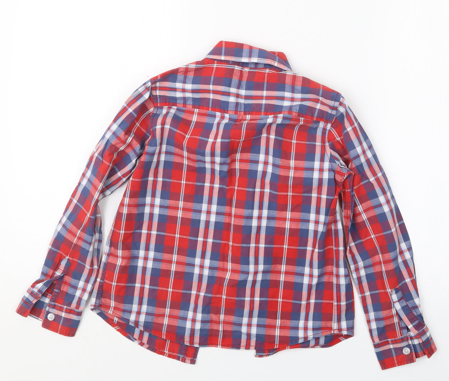 TEX Boys Blue Check  Basic Button-Up Size 5-6 Years