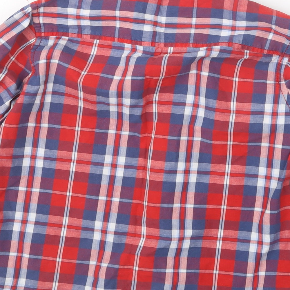 TEX Boys Blue Check  Basic Button-Up Size 5-6 Years