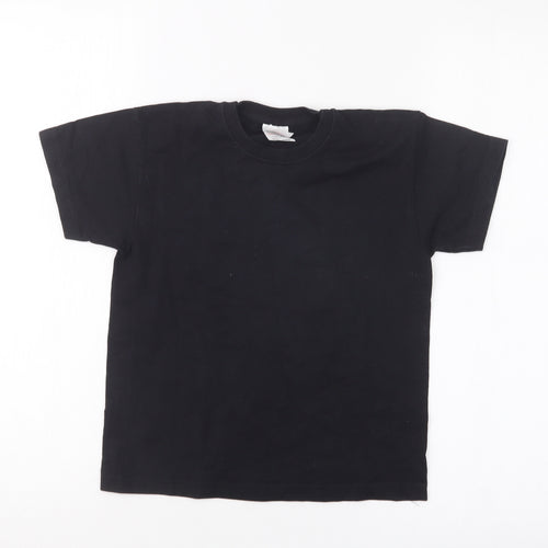 Fruit of the Loom Boys Black   Basic T-Shirt Size 5-6 Years