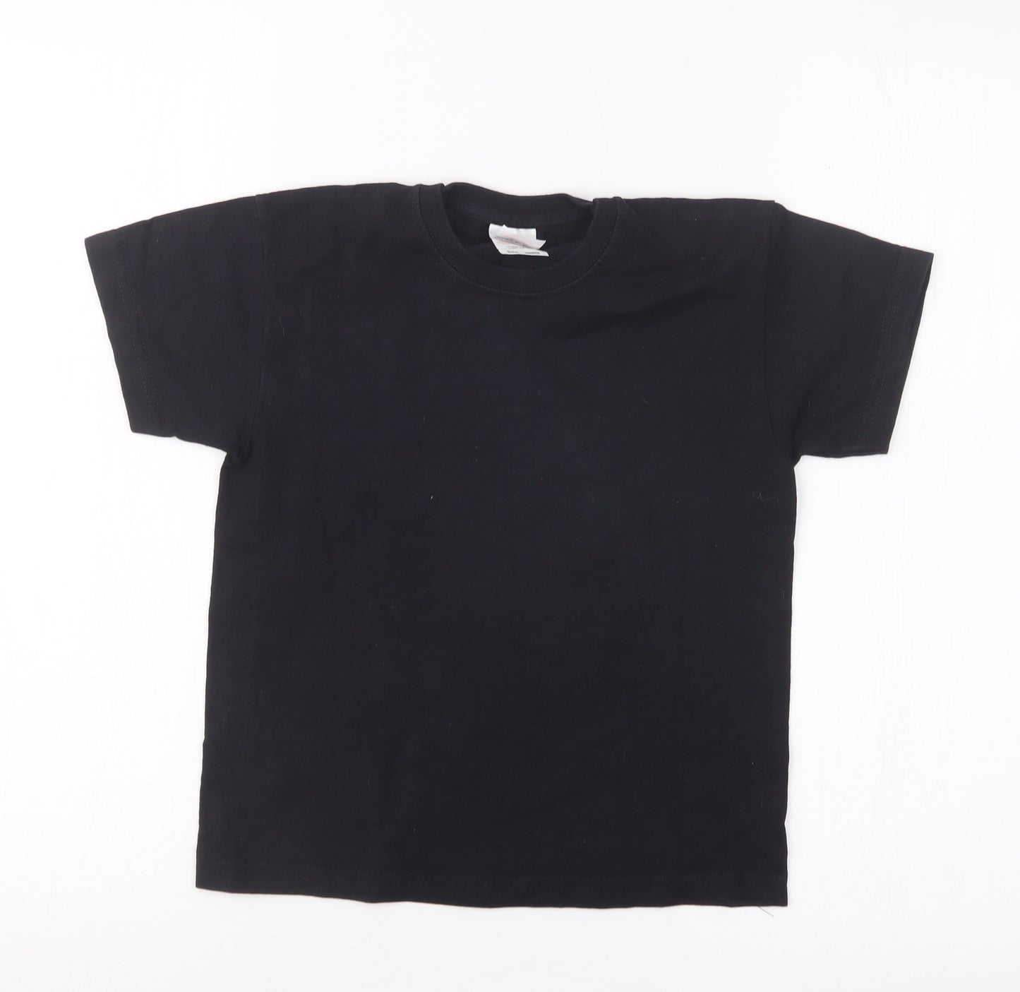 Fruit of the Loom Boys Black   Basic T-Shirt Size 5-6 Years