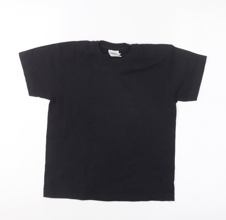 Fruit of the Loom Boys Black   Basic T-Shirt Size 5-6 Years