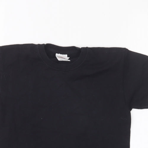 Fruit of the Loom Boys Black   Basic T-Shirt Size 5-6 Years