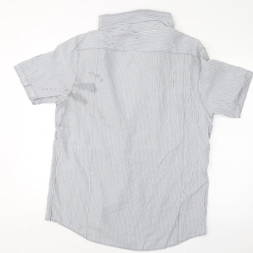 NEXT Mens Blue Striped   Button-Up Size L