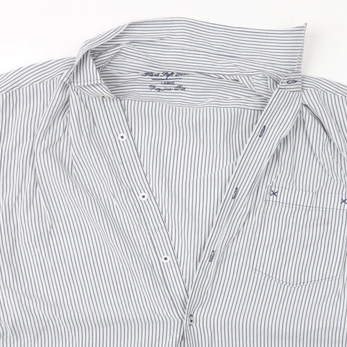 NEXT Mens Blue Striped   Button-Up Size L