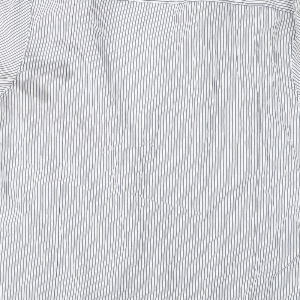 NEXT Mens Blue Striped   Button-Up Size L