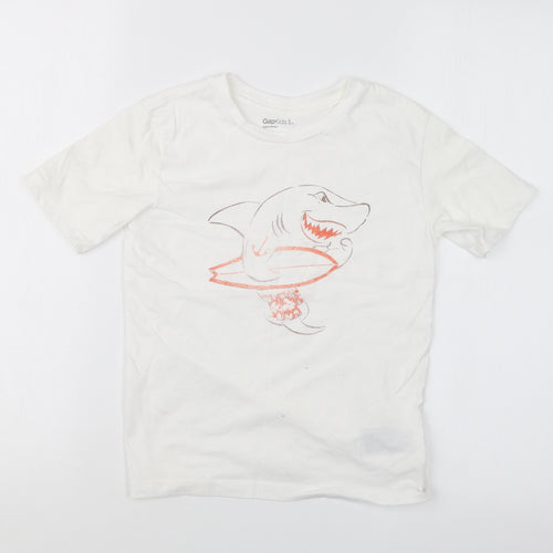 Gap Boys White   Basic T-Shirt Size 6-7 Years