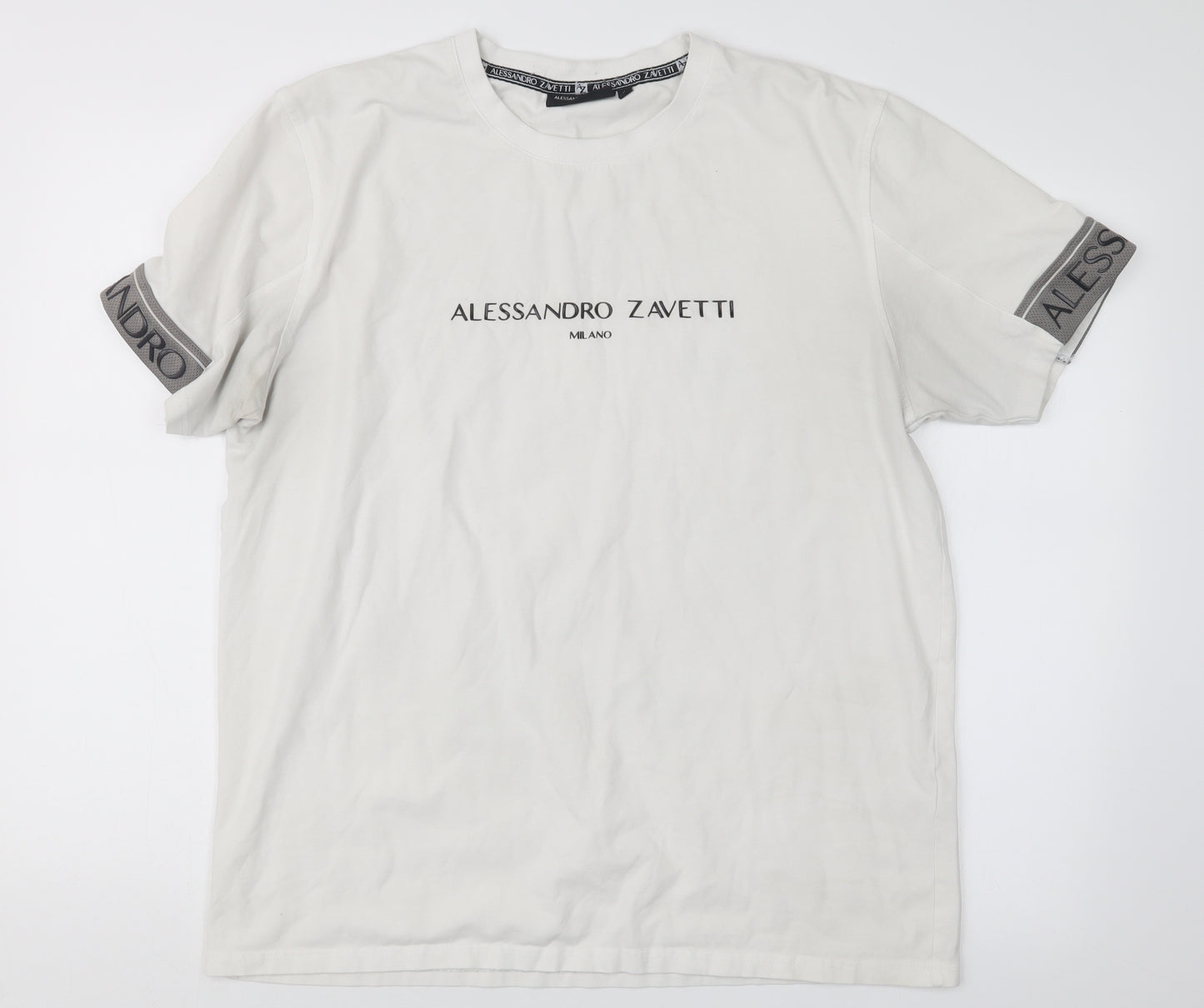 Alessandro Zavetti Mens White    T-Shirt Size XL