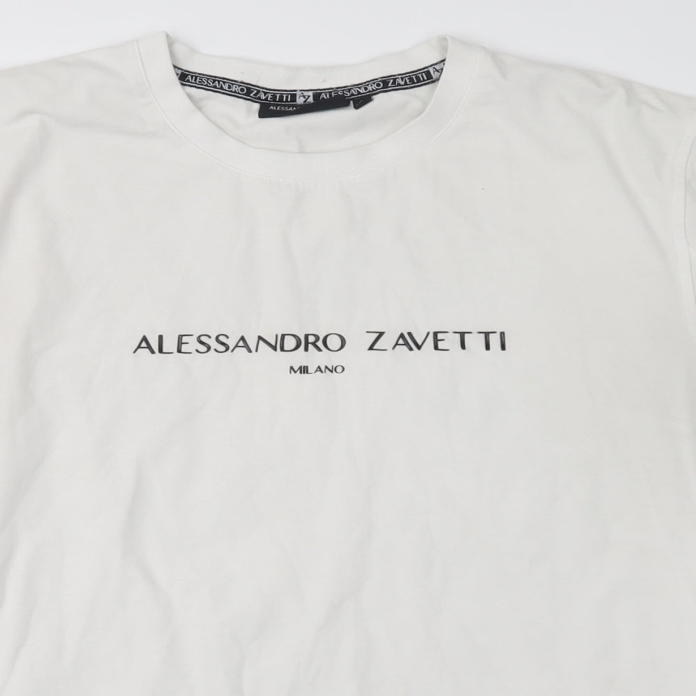 Alessandro Zavetti Mens White    T-Shirt Size XL