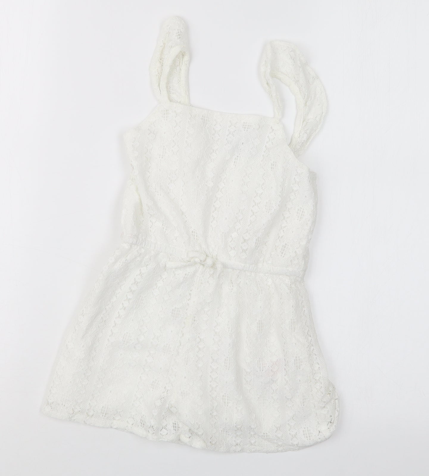 Primark Girls White   Playsuit One-Piece Size 4-5 Years