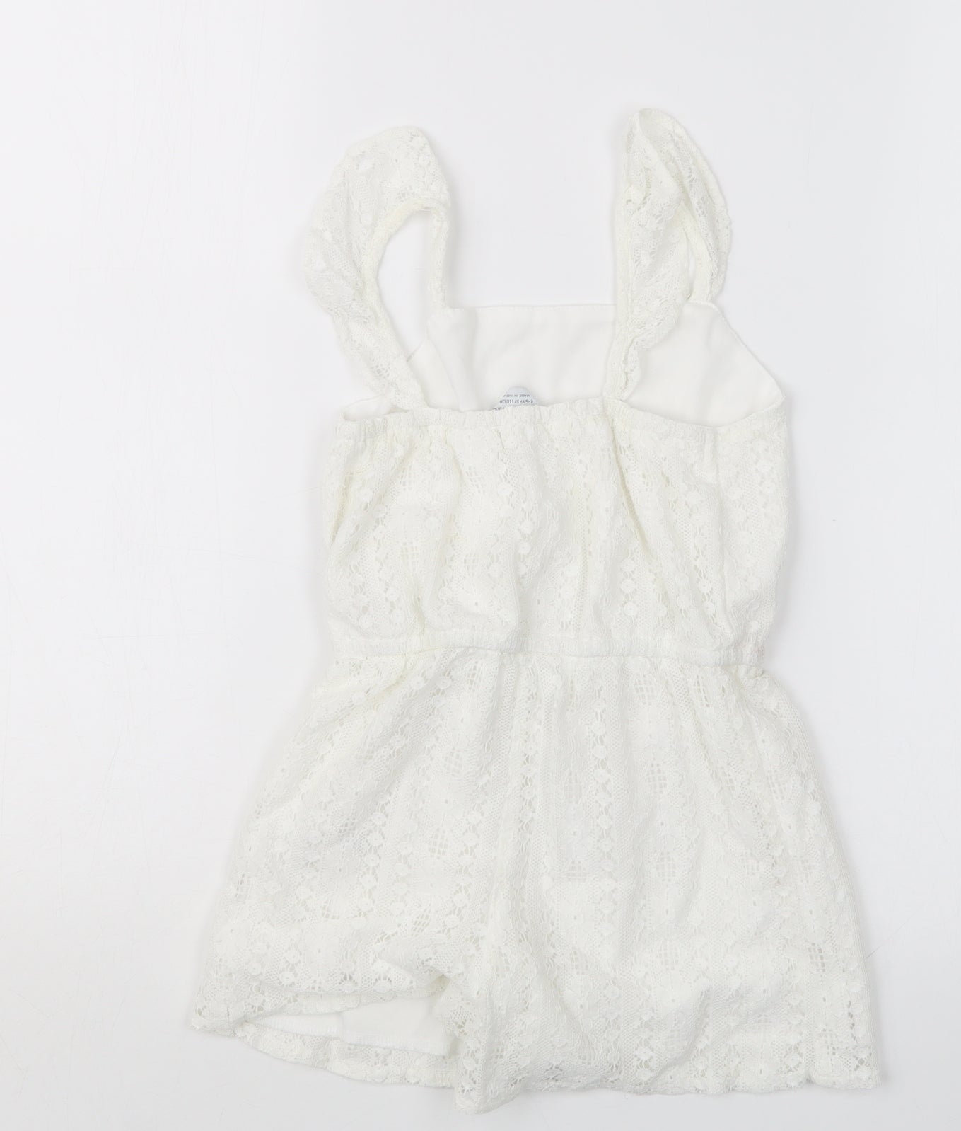 Primark Girls White   Playsuit One-Piece Size 4-5 Years