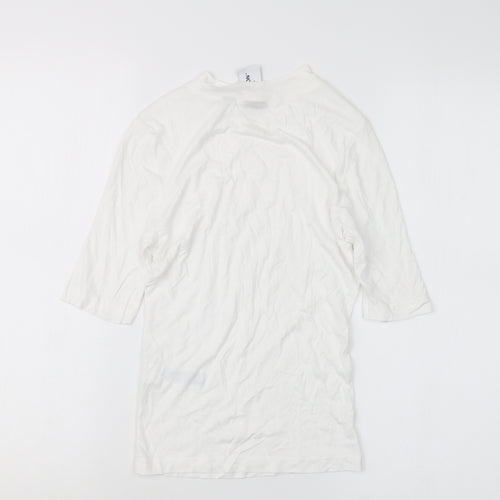 COLLUSION Womens White   Basic T-Shirt Size 8