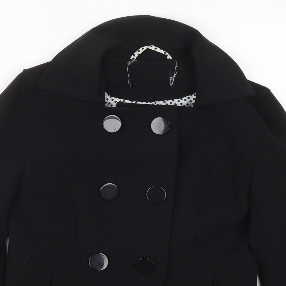 Matalan Womens Black   Pea Coat Coat Size 8