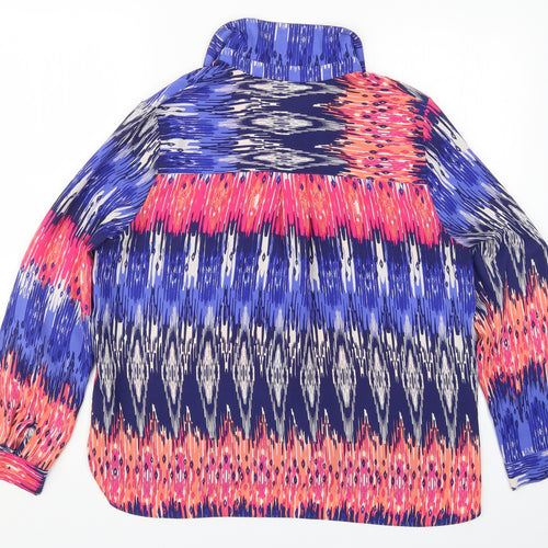 TU Womens Multicoloured Geometric  Basic Button-Up Size 14