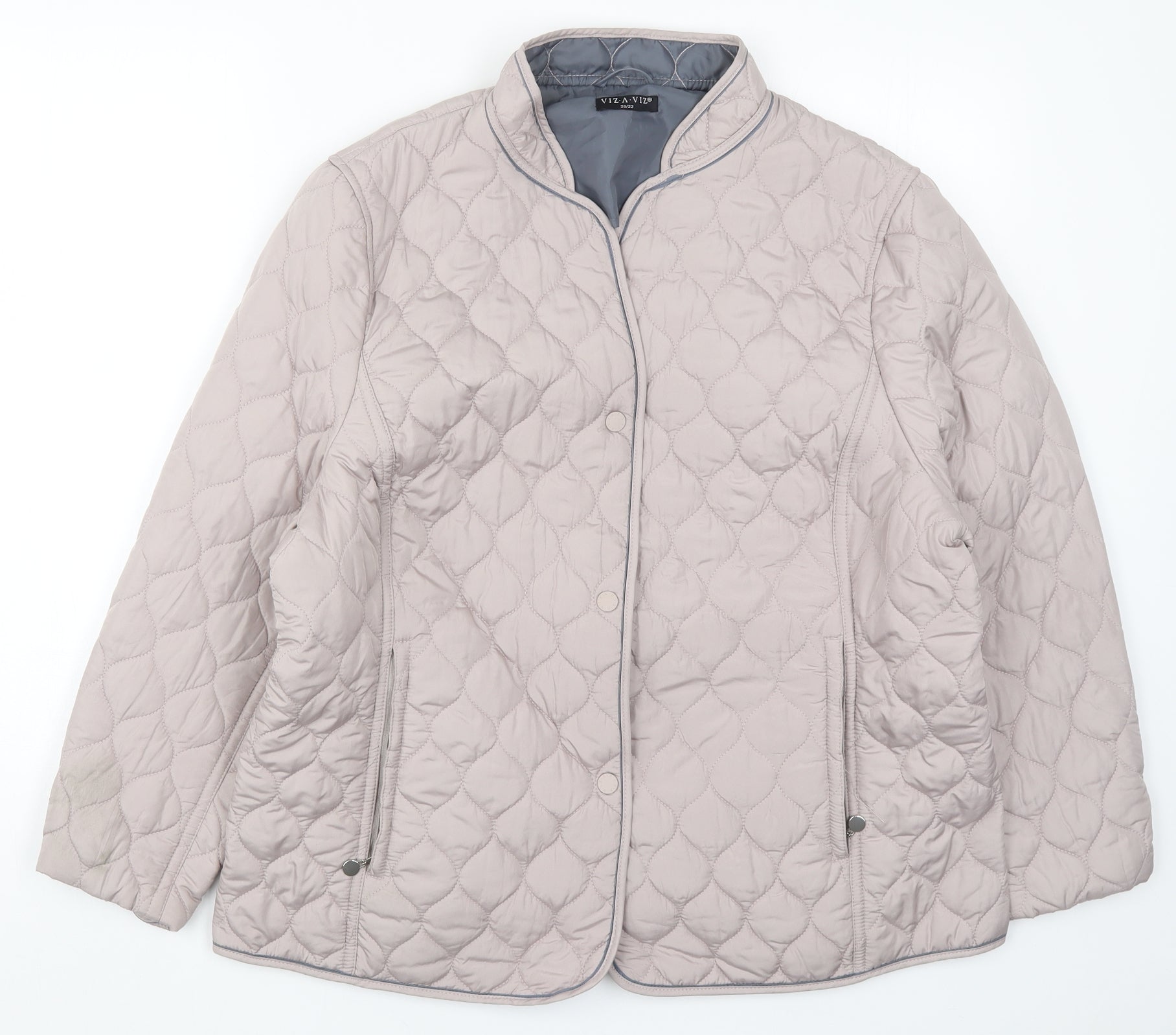 Viz A Viz Womens Purple Quilted Coat Size 20 – Preworn