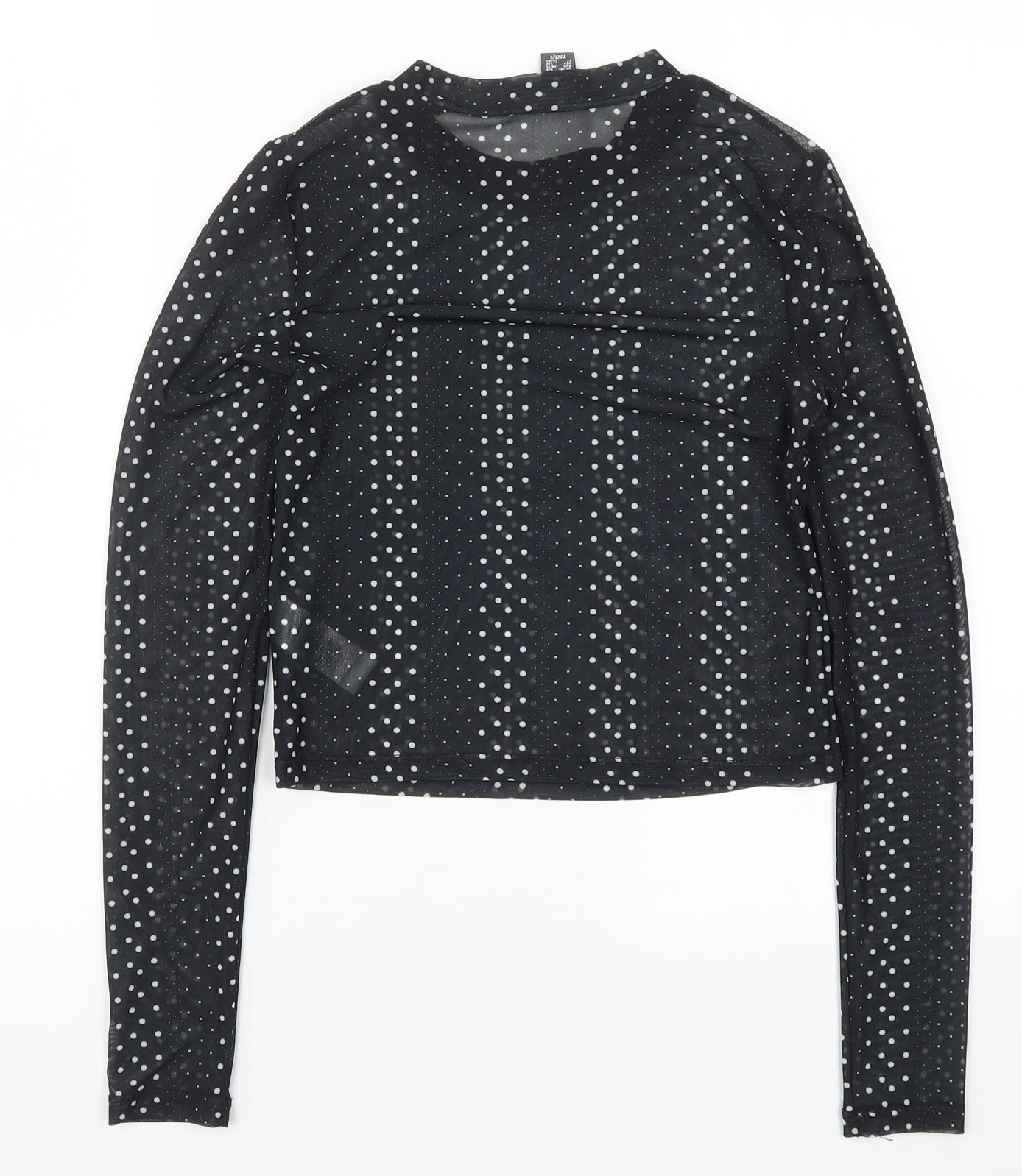 Primark Womens Black Polka Dot  Basic T-Shirt Size 6