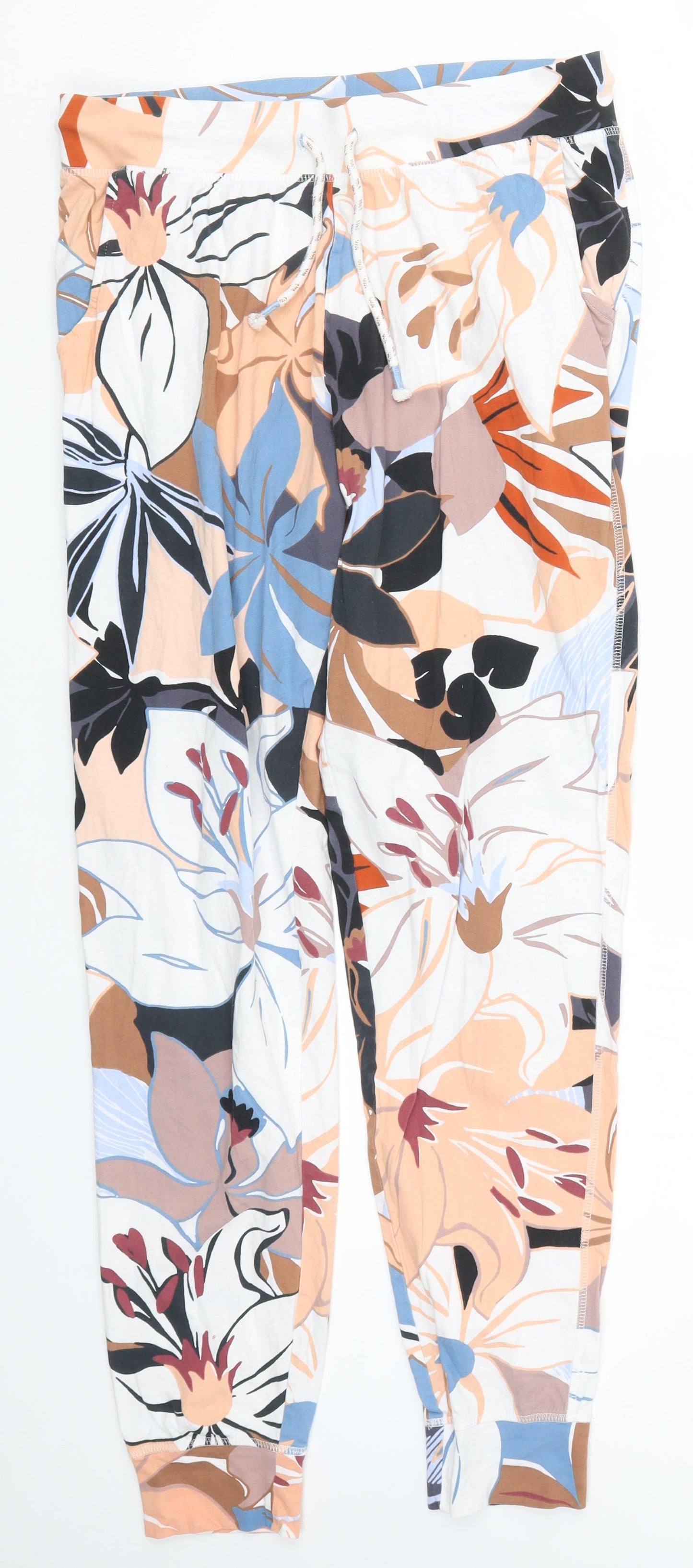 NEXT Womens Multicoloured Floral  Sweatpants Trousers Size M L30.5 in - Pyjama Pants