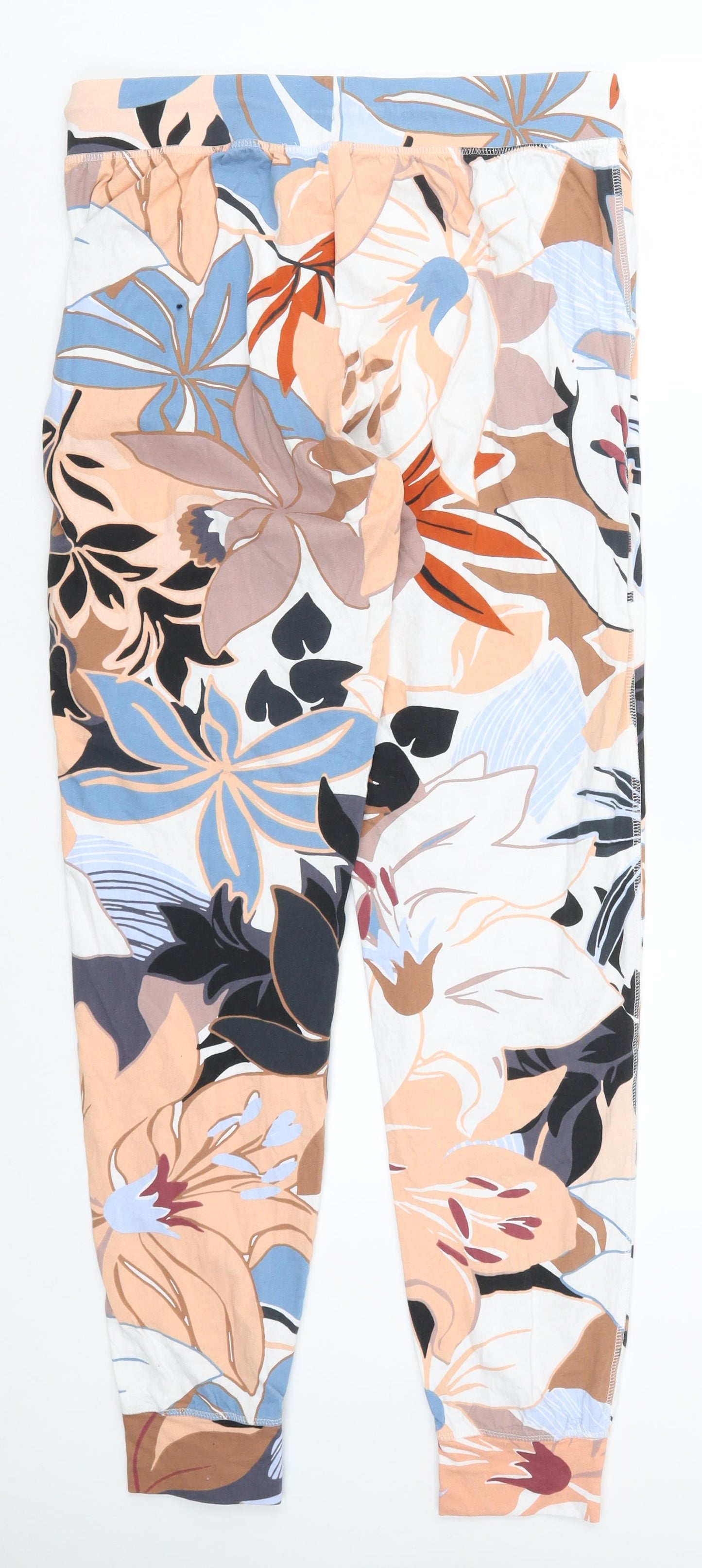 NEXT Womens Multicoloured Floral  Sweatpants Trousers Size M L30.5 in - Pyjama Pants