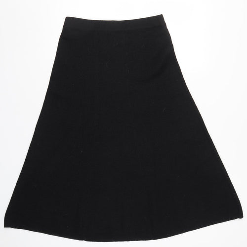 Clos Du Jorat Womens Black  Knit A-Line Skirt Size M