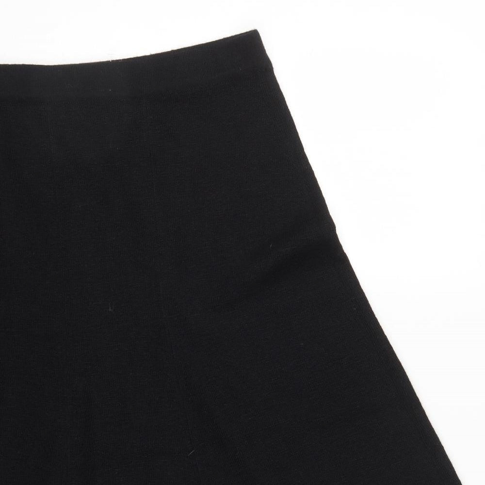 Clos Du Jorat Womens Black  Knit A-Line Skirt Size M