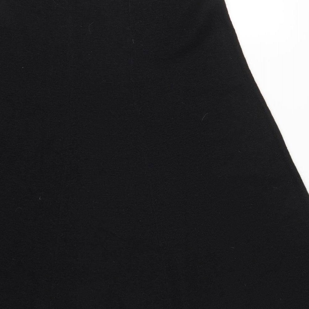 Clos Du Jorat Womens Black  Knit A-Line Skirt Size M