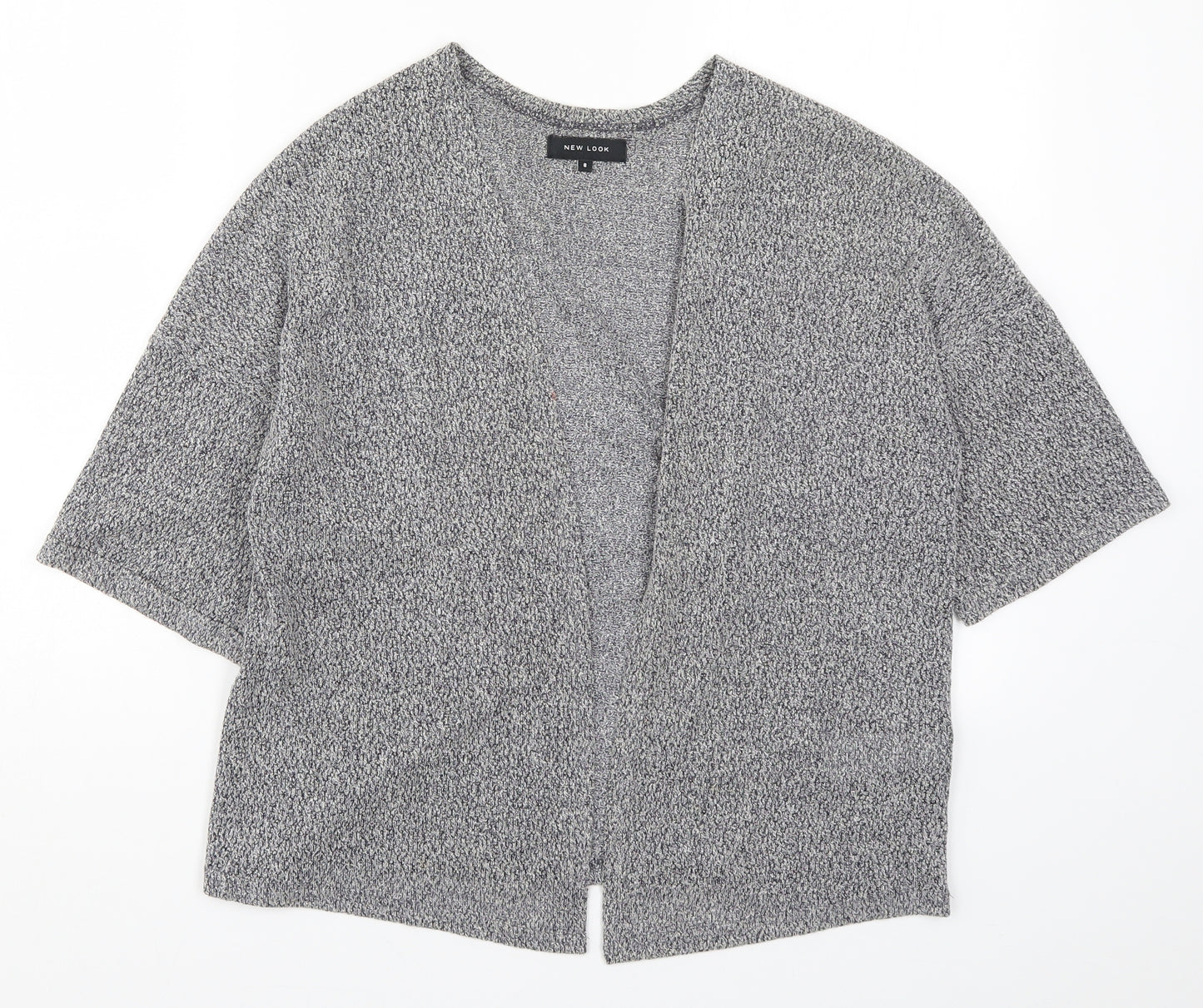 New Look Womens Grey  Knit Cardigan Jumper Size 8