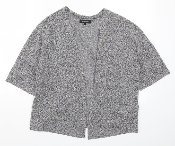 New Look Womens Grey  Knit Cardigan Jumper Size 8