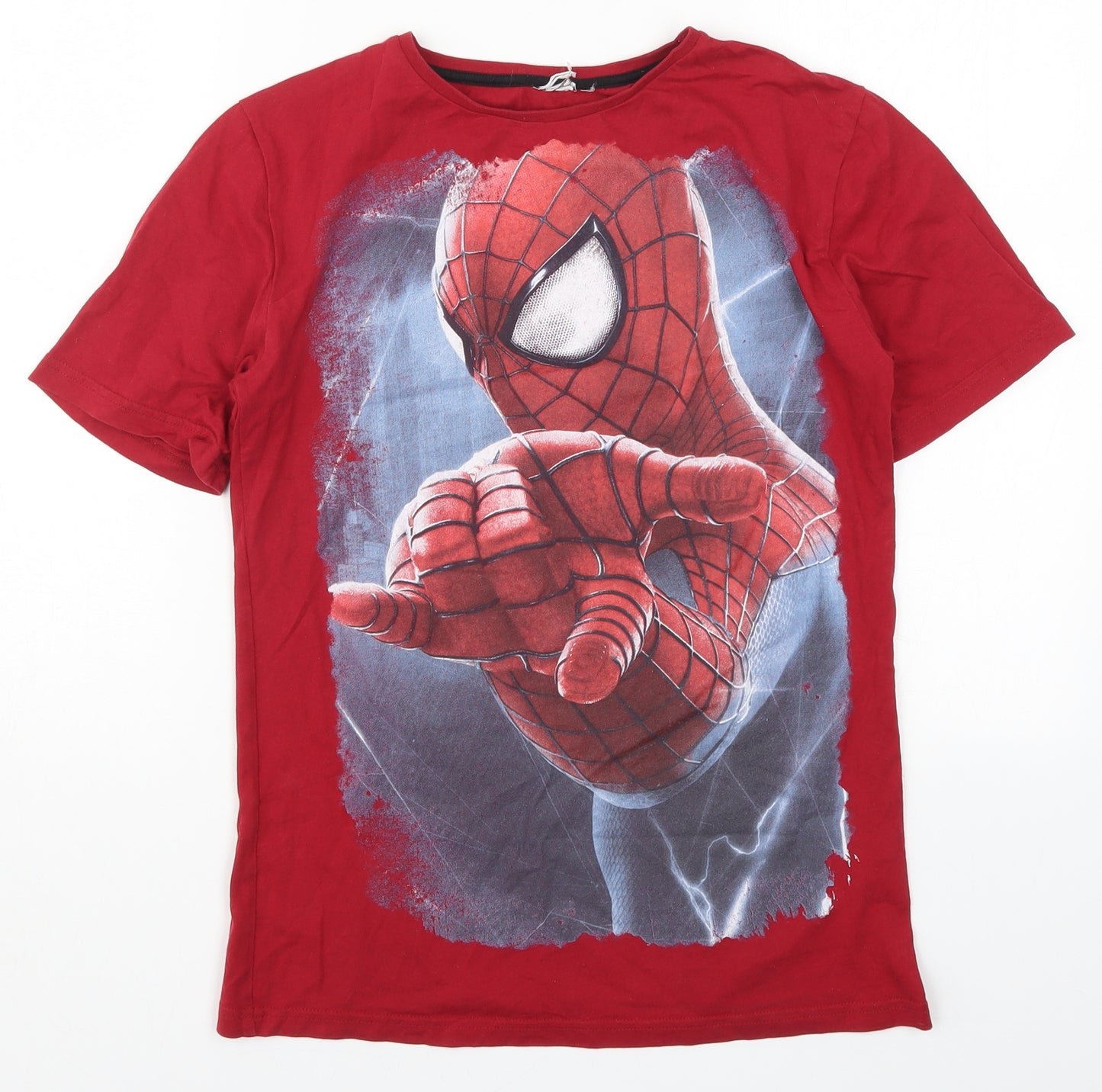 Primark Boys Red   Basic T-Shirt Size 12-13 Years  - Spiderman