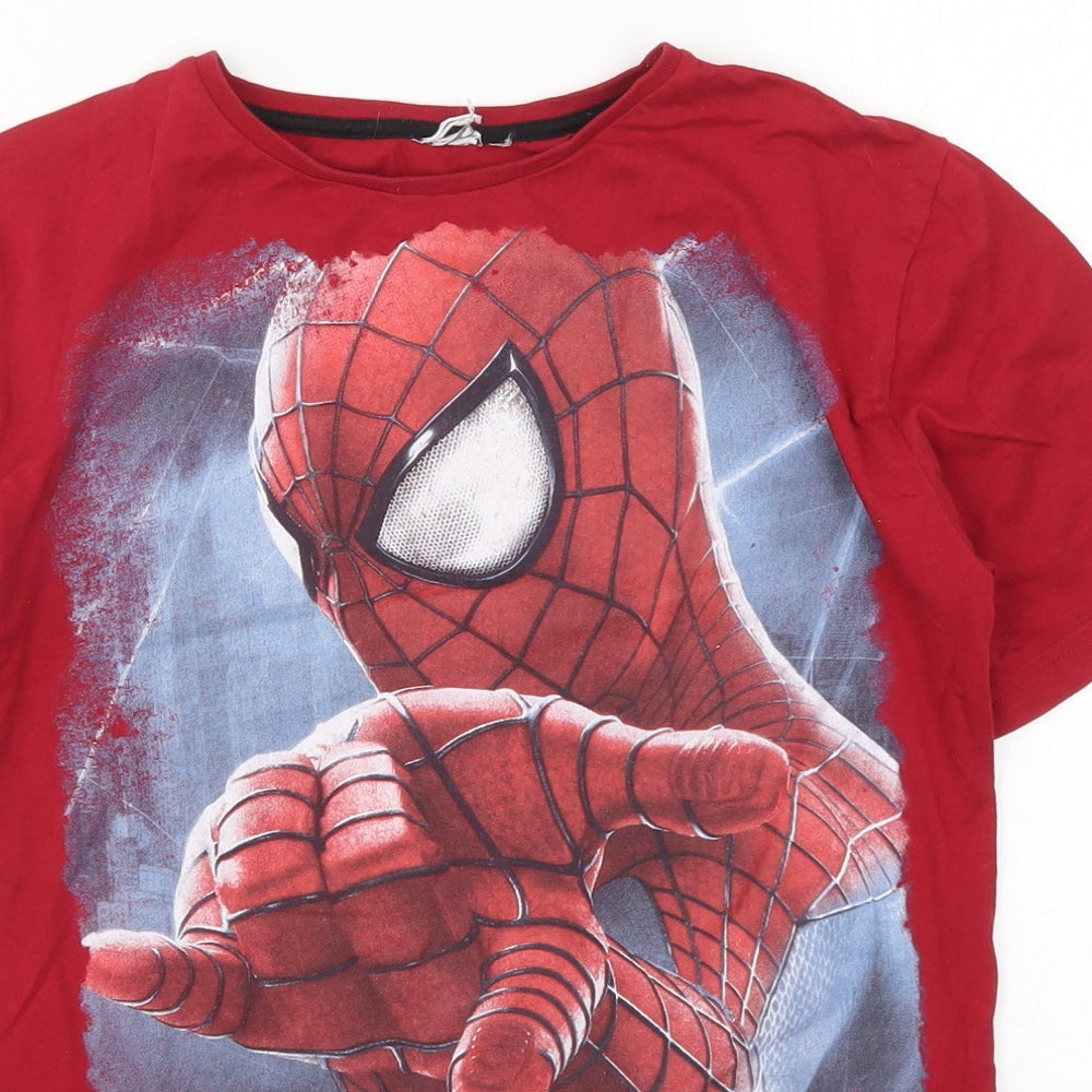 Primark Boys Red   Basic T-Shirt Size 12-13 Years  - Spiderman