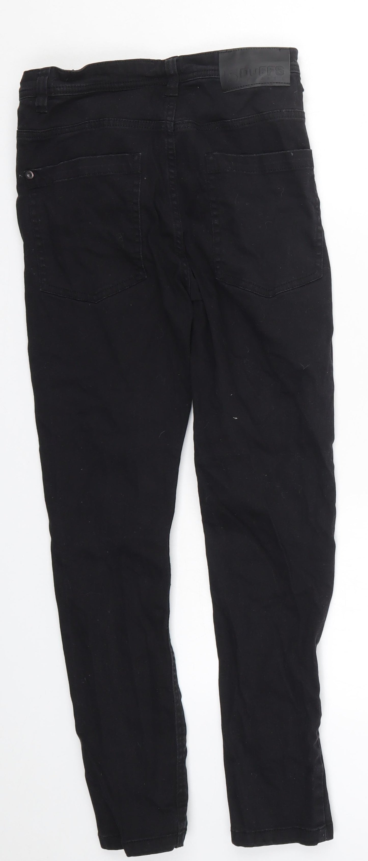 Duffs Boys Black  Denim Skinny Jeans Size 13 Years