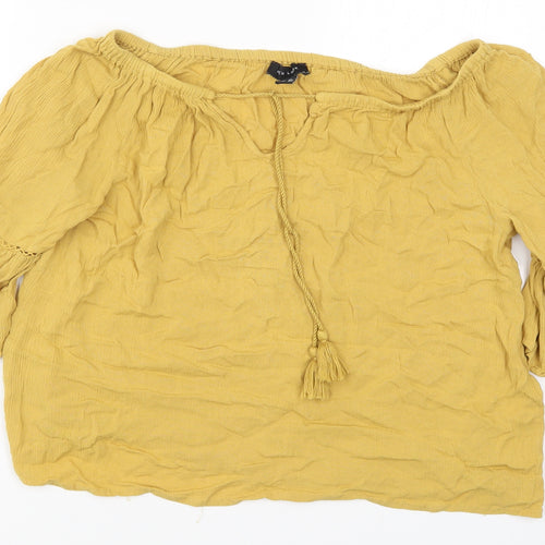New Look Womens Yellow   Basic Blouse Size 12