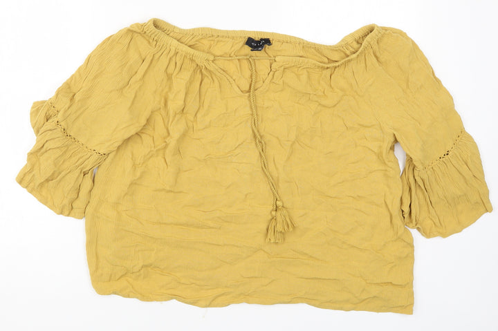 New Look Womens Yellow   Basic Blouse Size 12