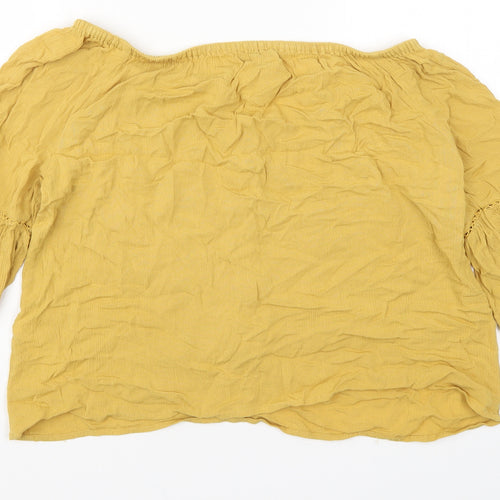 New Look Womens Yellow   Basic Blouse Size 12