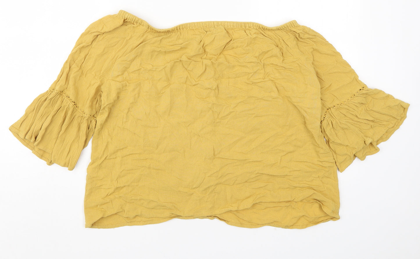 New Look Womens Yellow   Basic Blouse Size 12