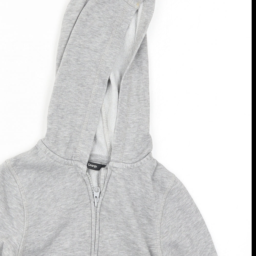 George Boys Grey   Full Zip Hoodie Size 3-4 Years
