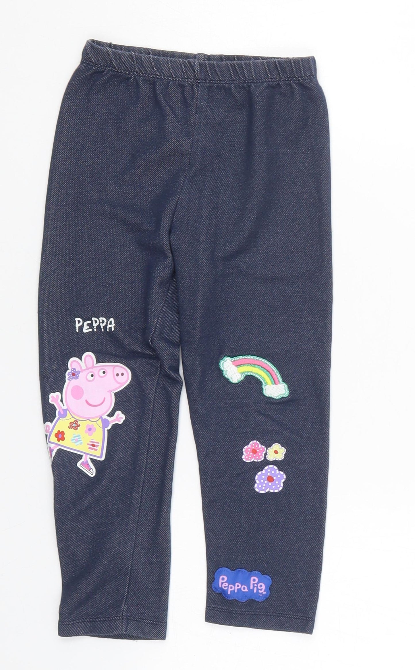 Character.com Girls Blue   Carrot Trousers Size 4 Years - Peppa Pig