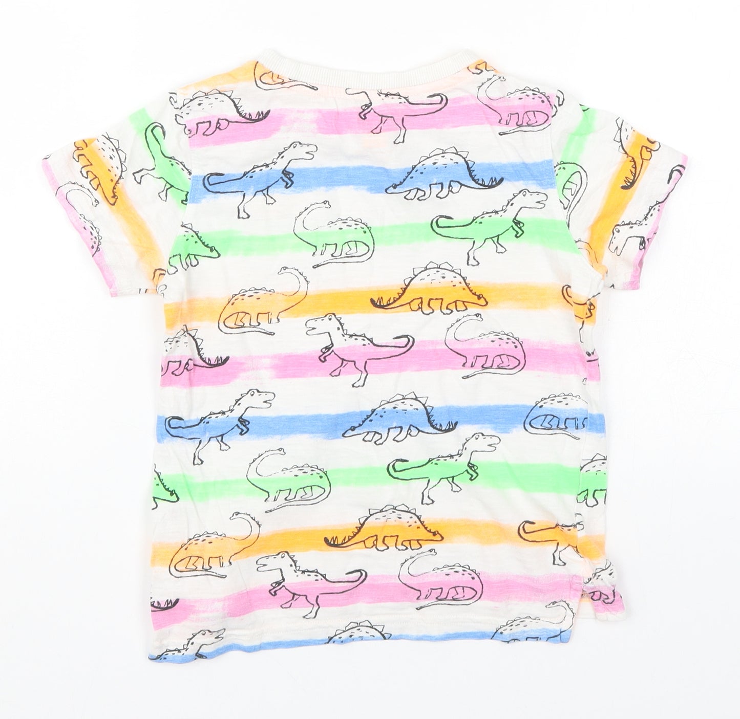 F&F Boys Multicoloured   Basic T-Shirt Size 4-5 Years  - Dinosaurs