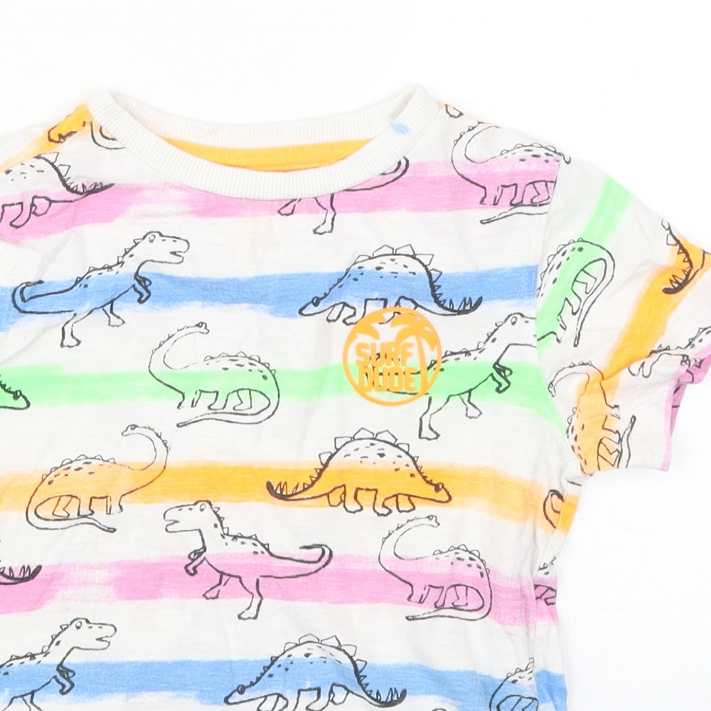 F&F Boys Multicoloured   Basic T-Shirt Size 4-5 Years  - Dinosaurs