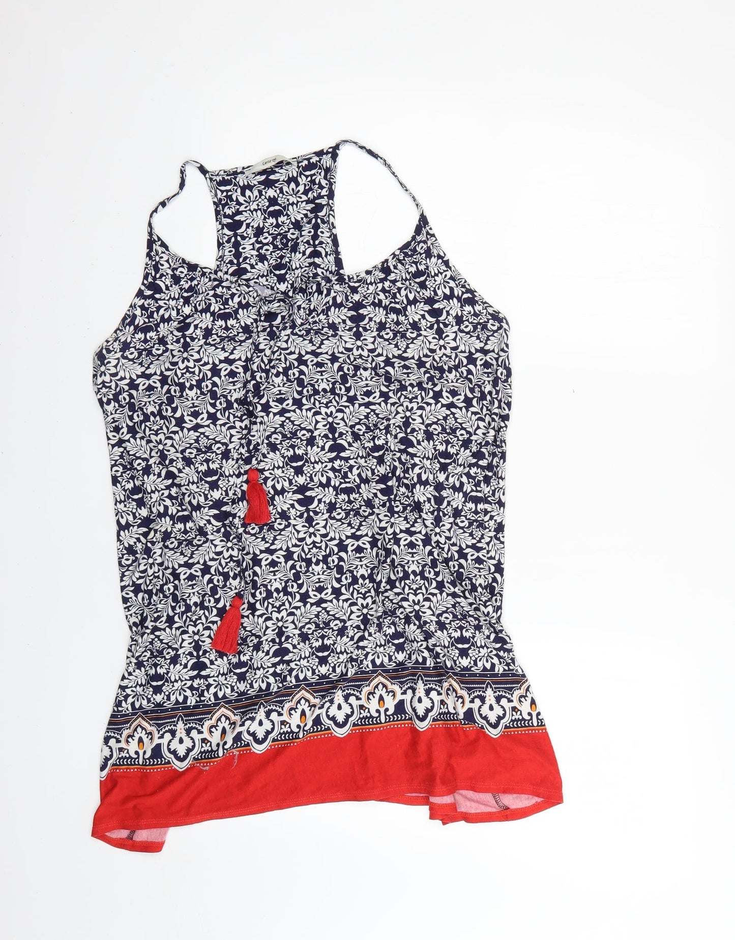 George Womens Multicoloured Geometric  Basic Tank Size 20