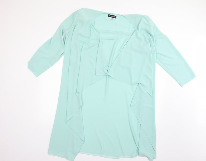 decisions Womens Green   Overcoat Coat Size 16