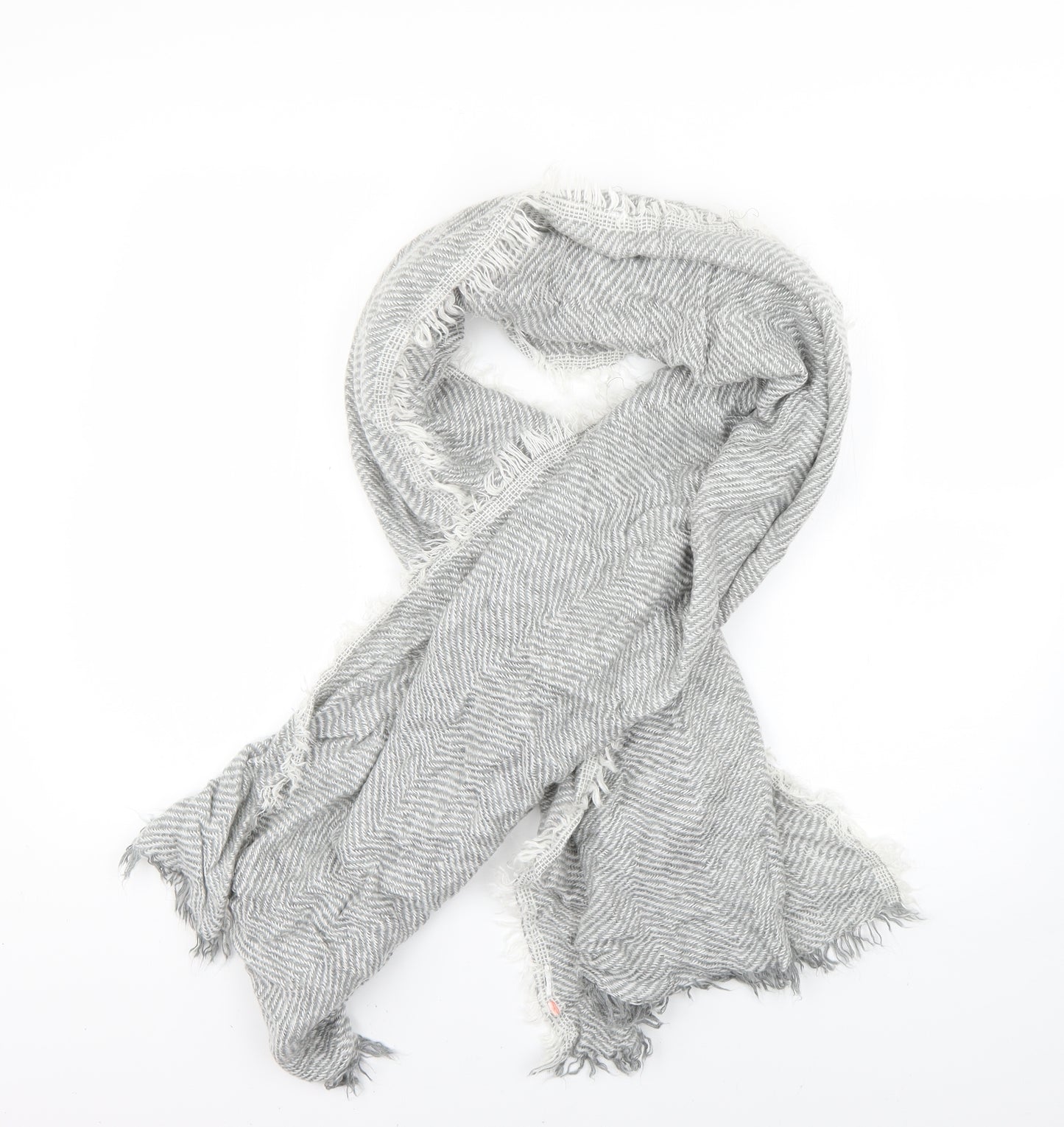 Preworn Womens Grey Argyle/Diamond   Scarf