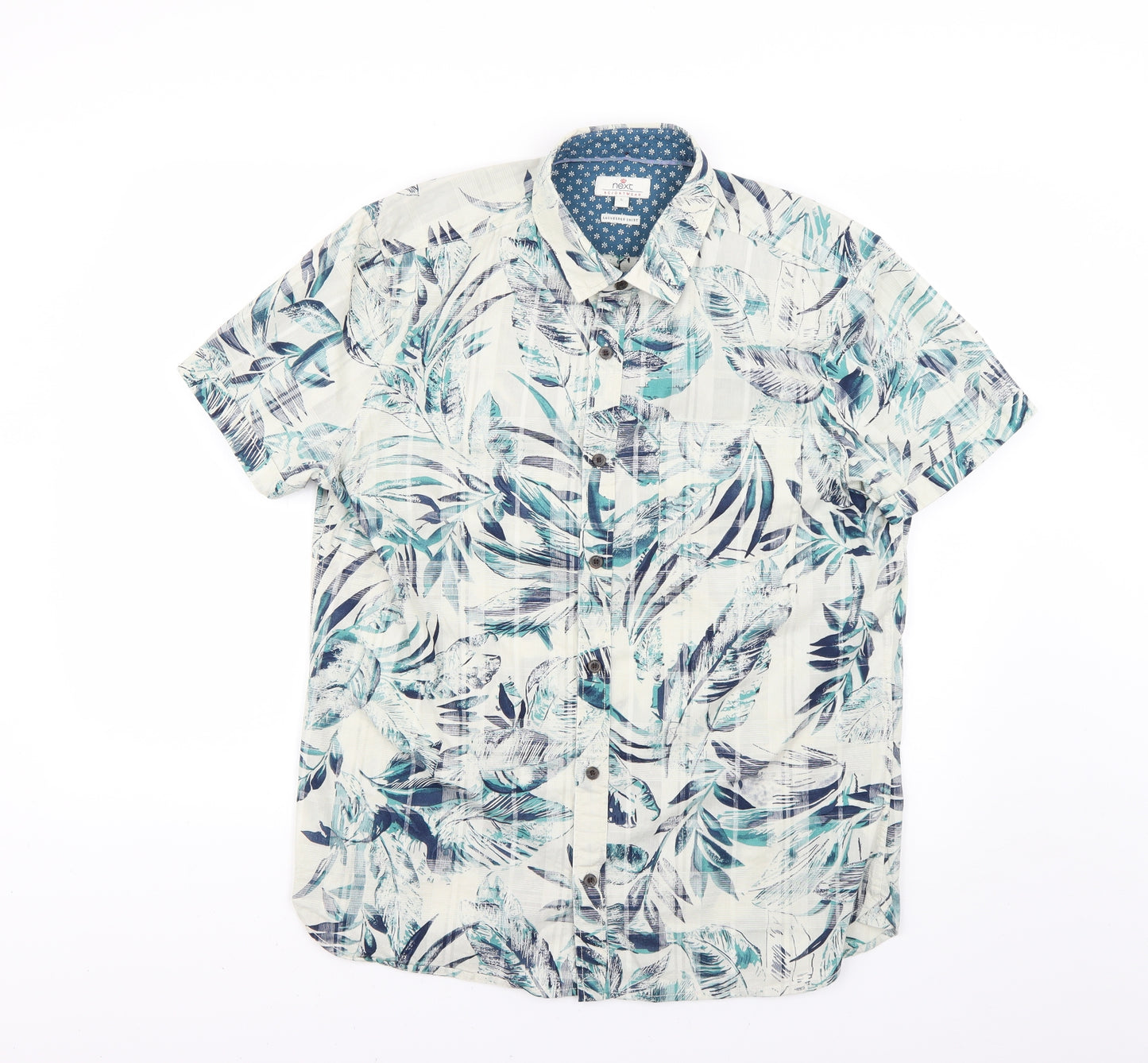 NEXT Mens Multicoloured Floral   Button-Up Size L