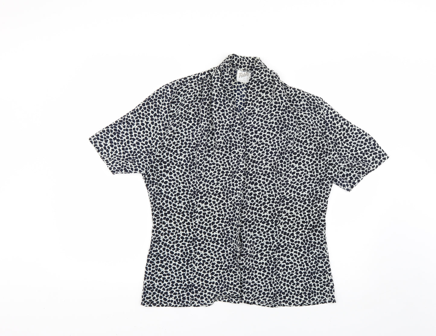 fable Womens Multicoloured Geometric  Basic Button-Up Size 14