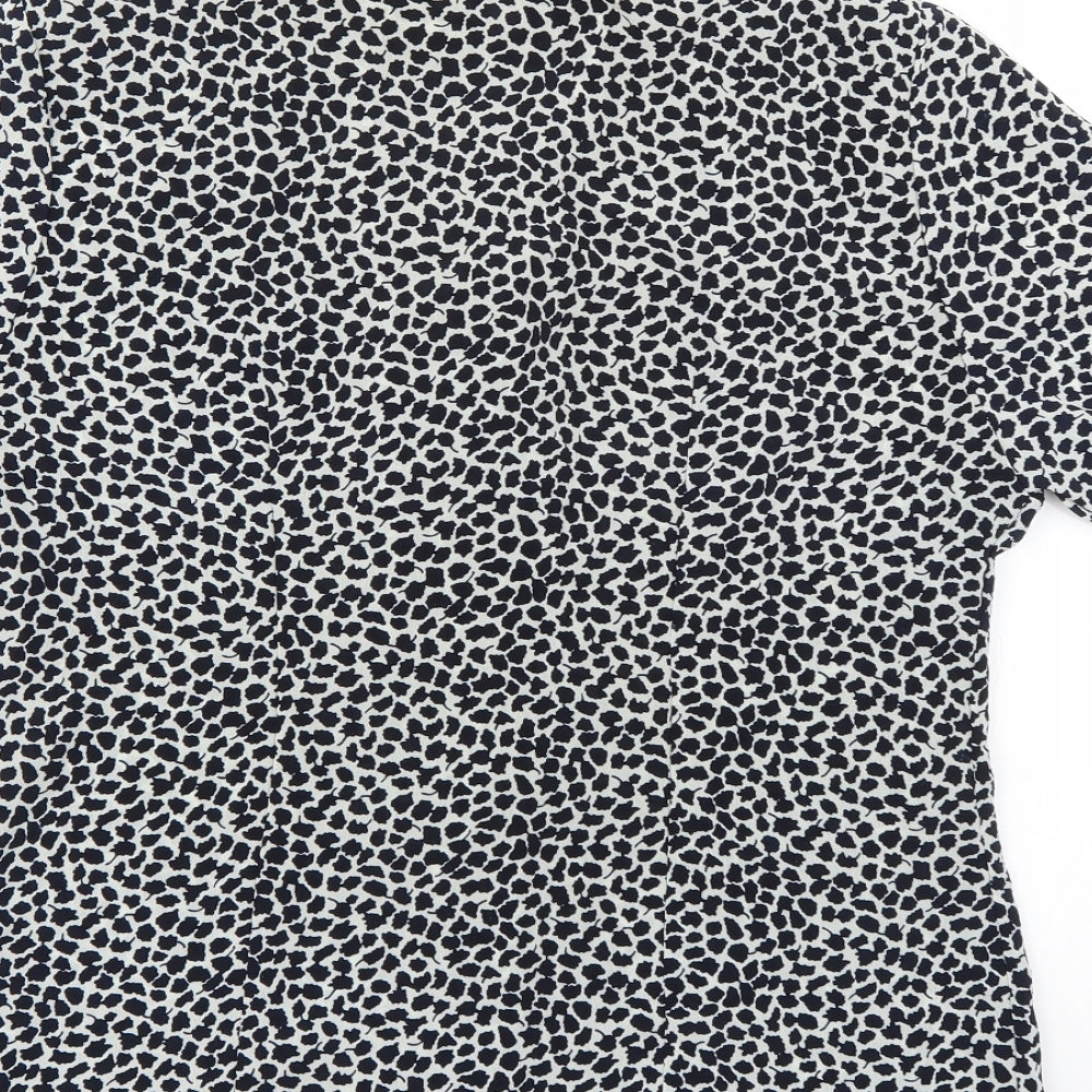 fable Womens Multicoloured Geometric  Basic Button-Up Size 14