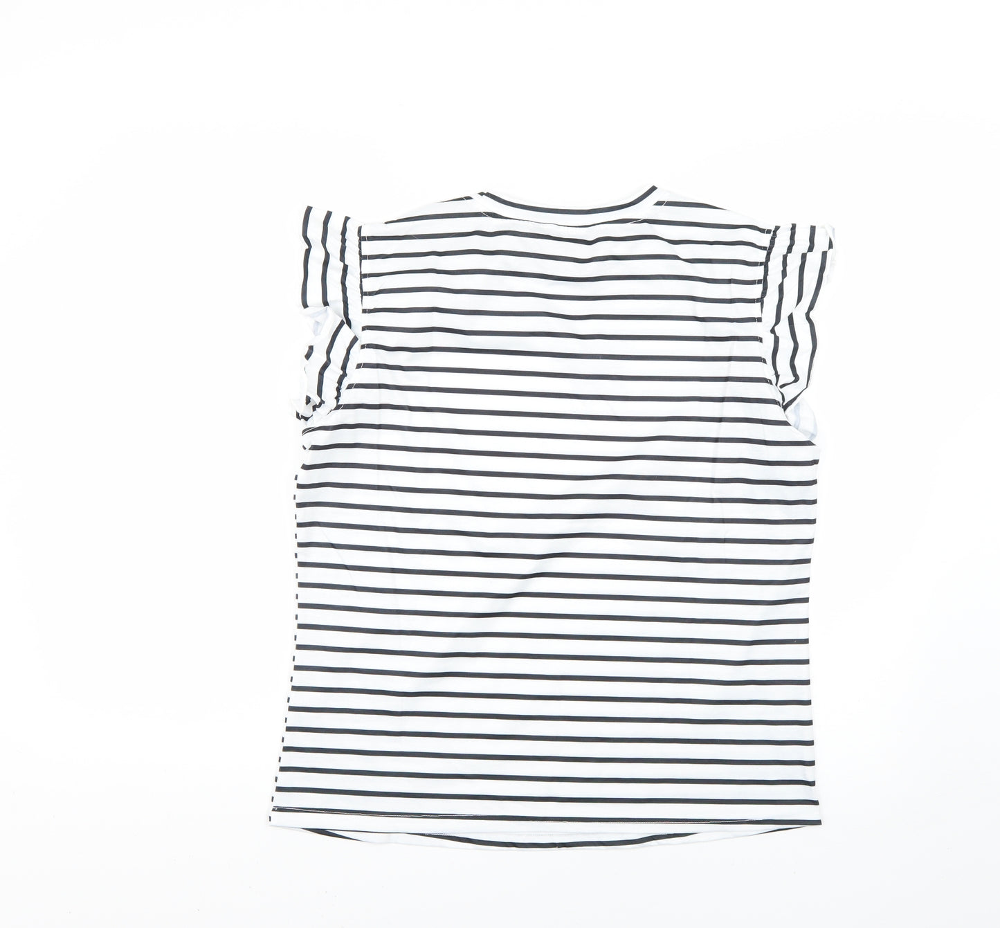 SheIn Womens Multicoloured Striped  Basic T-Shirt Size L
