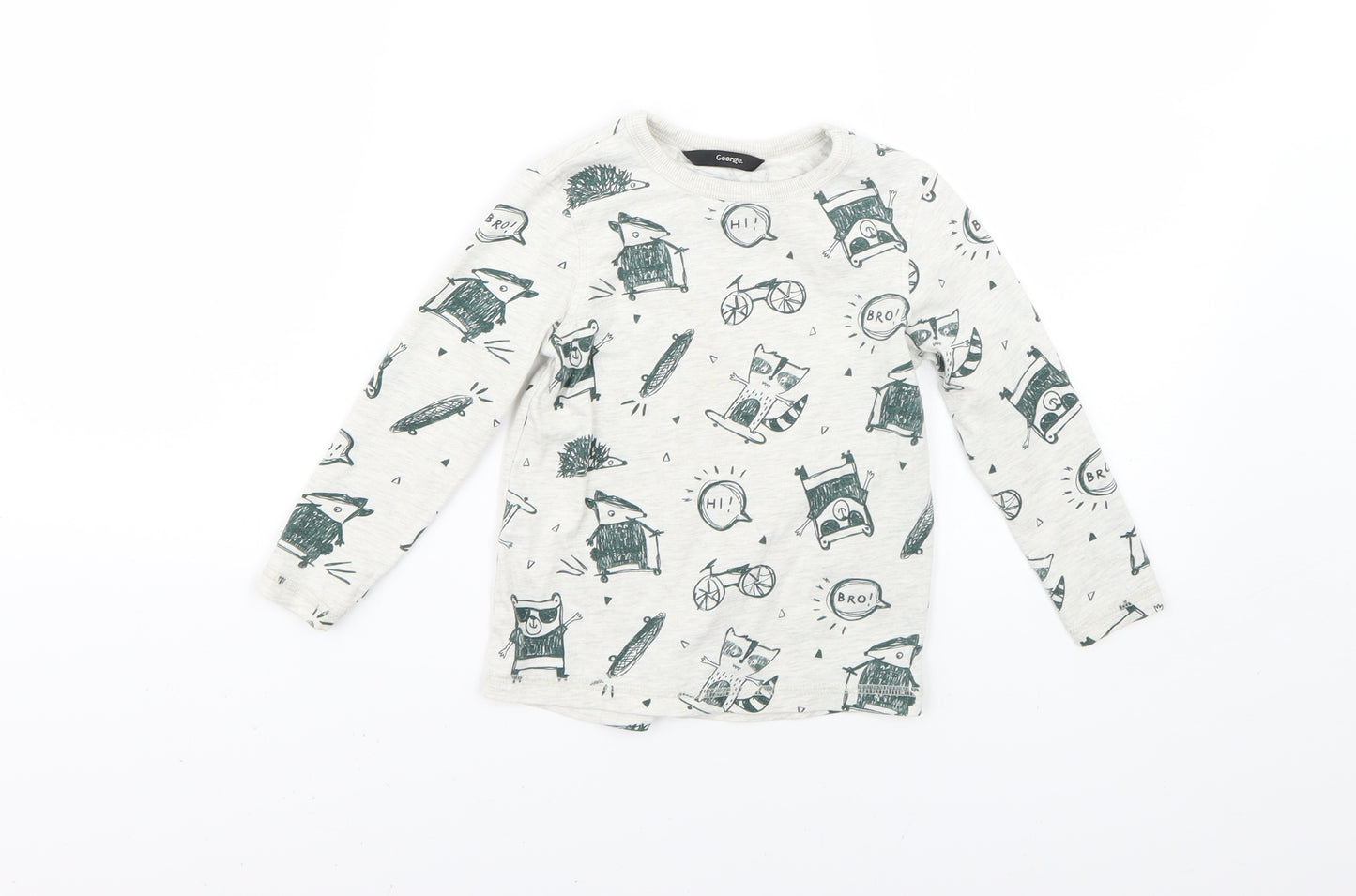 George Boys Multicoloured Geometric  Basic T-Shirt Size 2-3 Years