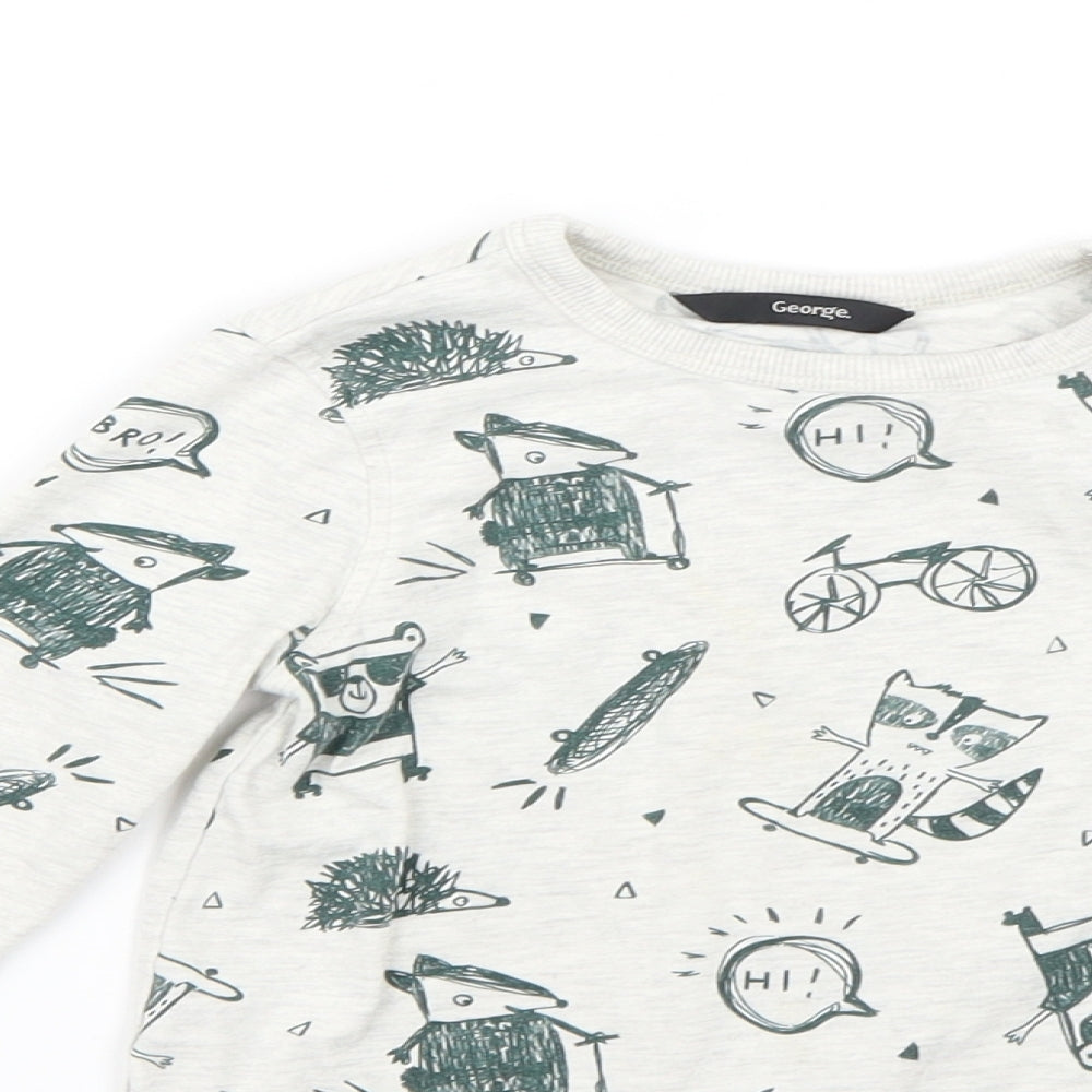 George Boys Multicoloured Geometric  Basic T-Shirt Size 2-3 Years