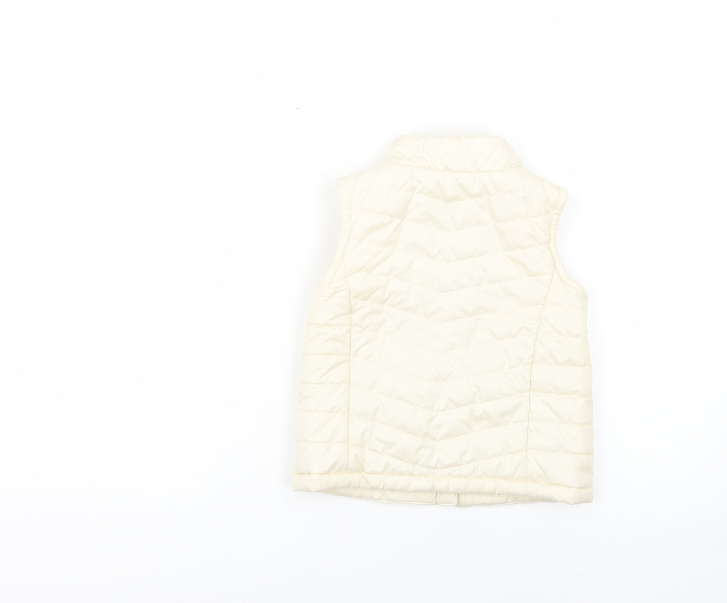 Preworn Girls Beige   Gilet Coat Size 2 Years
