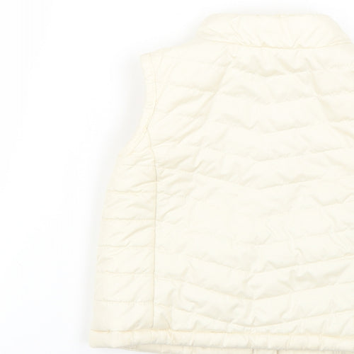 Preworn Girls Beige   Gilet Coat Size 2 Years